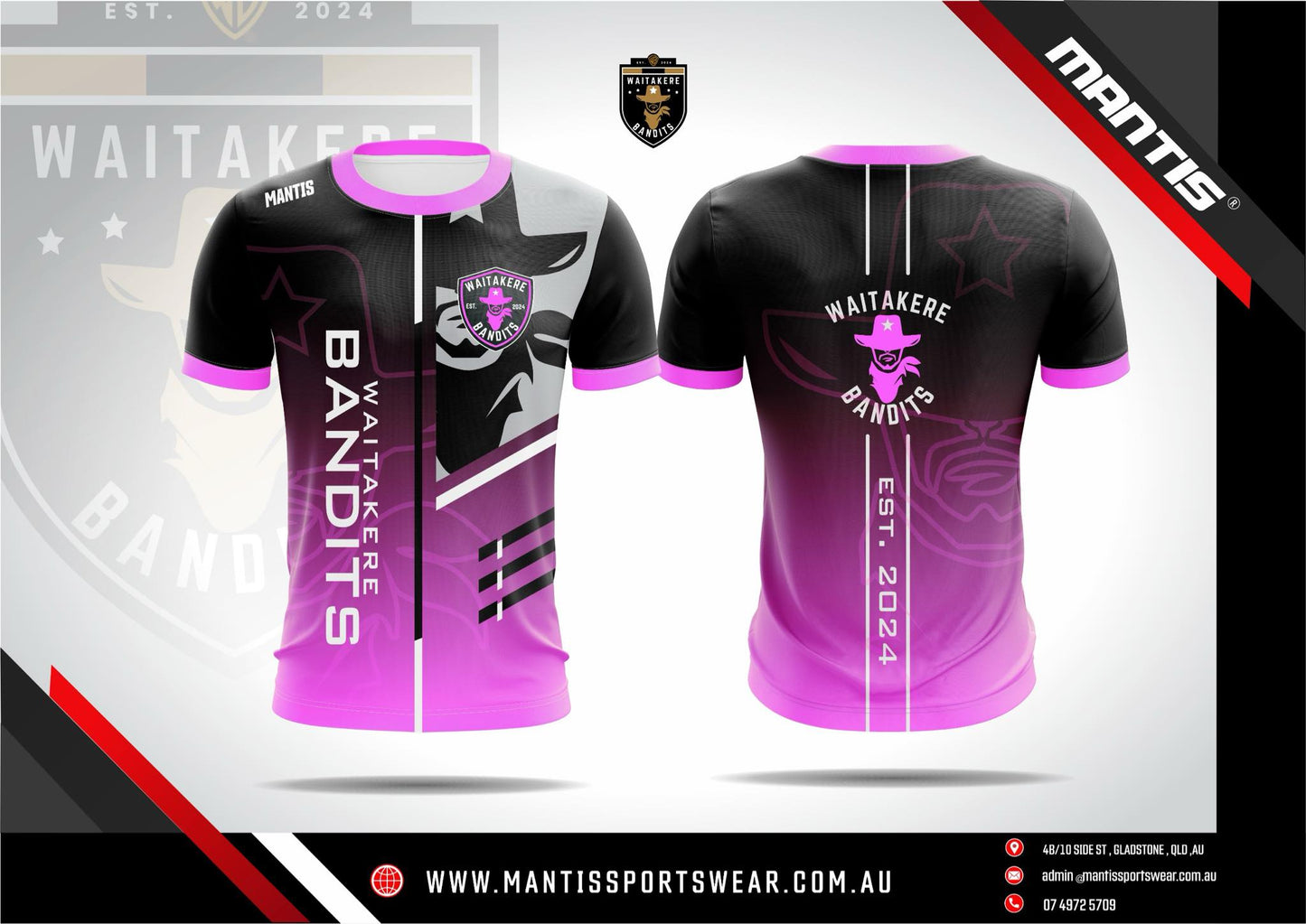 💪 Waitākere Bandits Performance Tee — $45